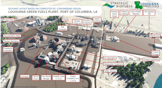 Rendering of Strategic Biofuels&apos; original Louisiana Green Fuels project.