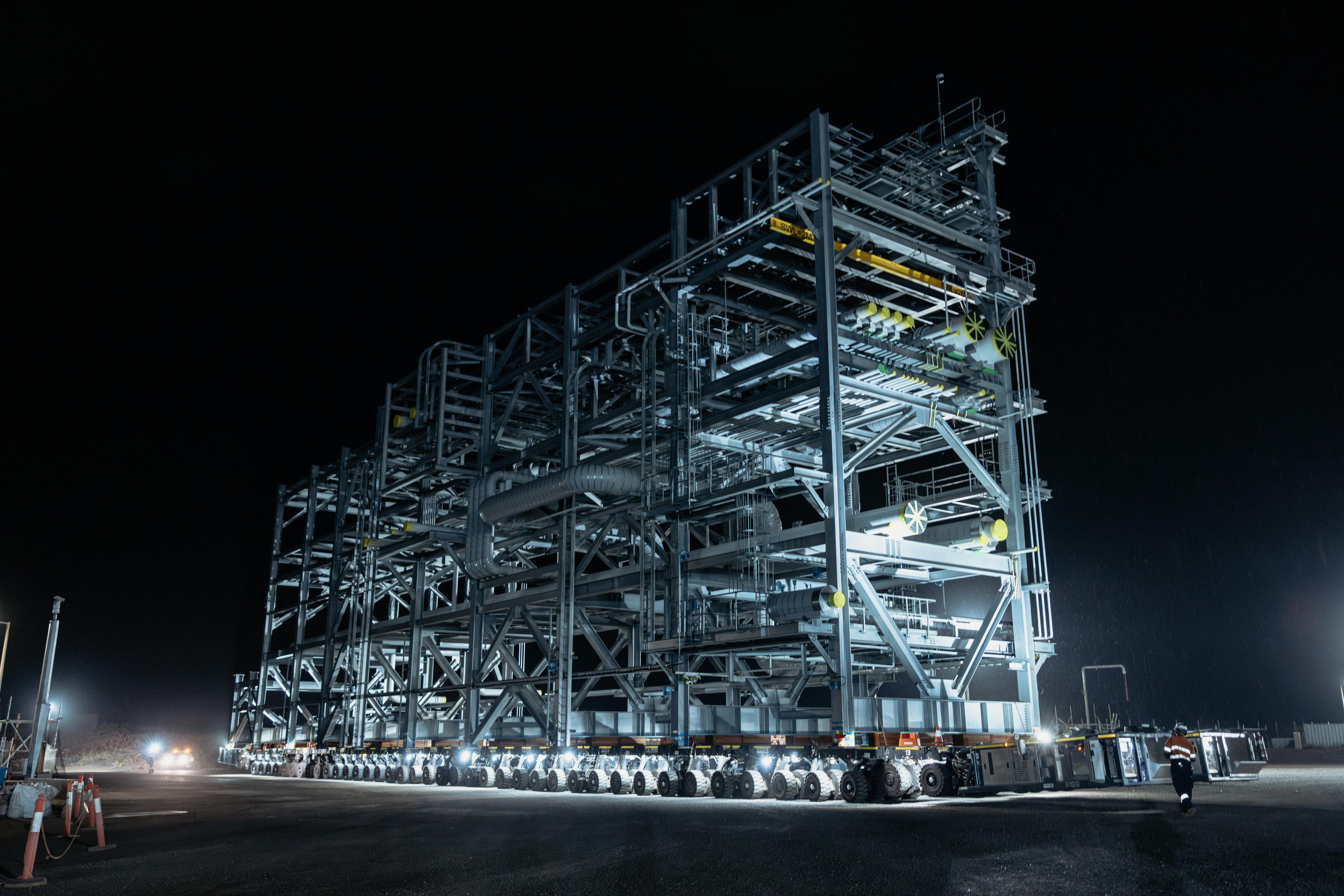 Scarborough LNG train modules.