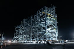 Scarborough LNG train modules. Scarborough LNG train modules.