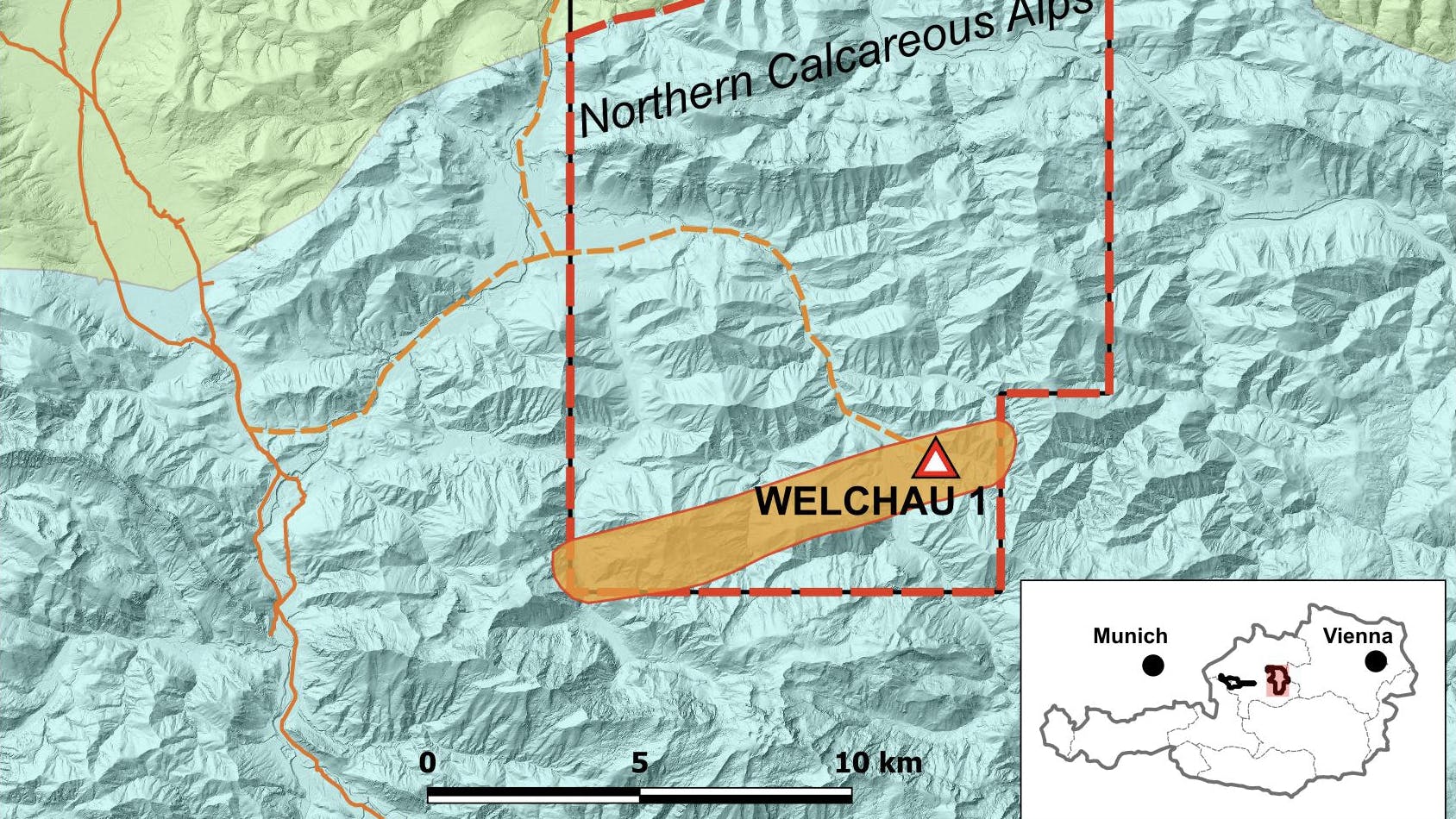 Welchau-1 drilling location, Austria.