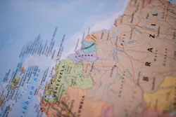 Guyana map.
