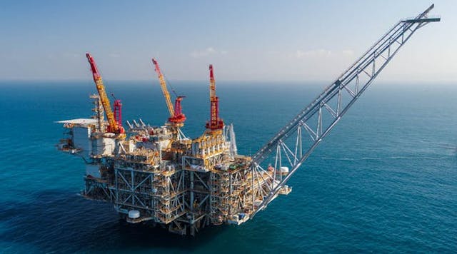 Chevron-operated Leviathan project, offshore Israel. 