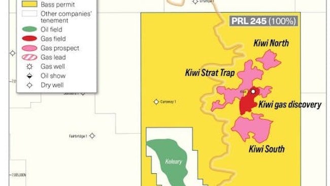 PRL 245 containing Kiwi discovery, Australia.