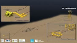 Brasse tieback to Brage platform in North Sea. Brasse tieback to Brage platform in North Sea.