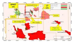 Prospective drilling map. Prospective drilling map.