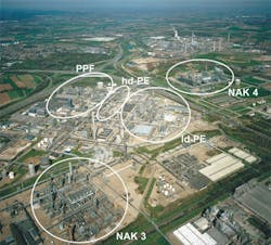 SABIC Limburg BV Geleen operations showing olefins 3 cracker (NAK 3). SABIC Limburg BV Geleen operations showing olefins 3 cracker (NAK 3).