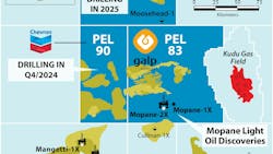 Mopane light oil discoveries offshore Namibia. Mopane light oil discoveries offshore Namibia.