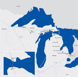 Line 5 map, Michigan. Line 5 map, Michigan.