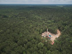 Aerial footage of southwest Arkansas lithium project.