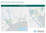 Gulf Coast NGL pipeline acquisition map. 