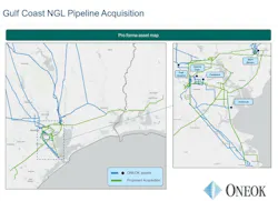 Gulf Coast NGL pipeline acquisition map.
