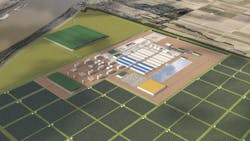 The proposed Louisiana complex will house an SAF plant, as well as installations for feedstock pretreatment, feedstock and product storage and handling, and administrative buildings (Fig. 2)