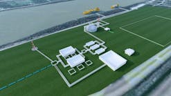 Gulfstream LNG export plant rendering. 