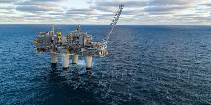 Equinor's Troll A platform in the North Sea.