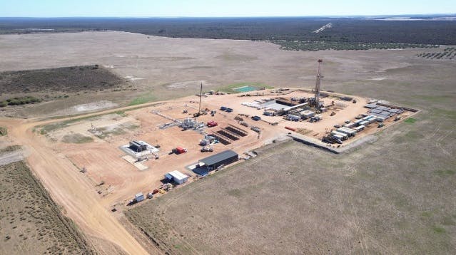 Strike Energy operations northeast of Walyering gas field, Western Australia.