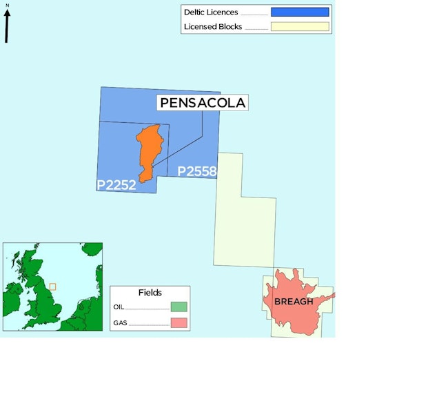 Pensacola field in North Sea Southern Gas Basin.