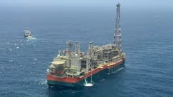 Ariel view of GTA FPSO offshore Africa. Ariel view of GTA FPSO offshore Africa.