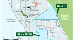 Oil and gas blocks offshore South Africa.