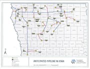 Anticipated pipeline in Iowa.