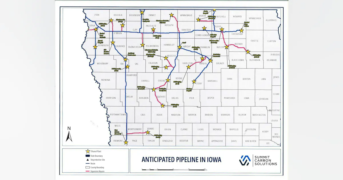 Iowa Distribution Line Map Summit gets favorable ND Supreme Court ruling, advances CCS pipeline in ...