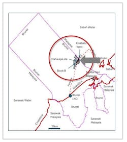 Block B, offshore Brunei. Block B, offshore Brunei.