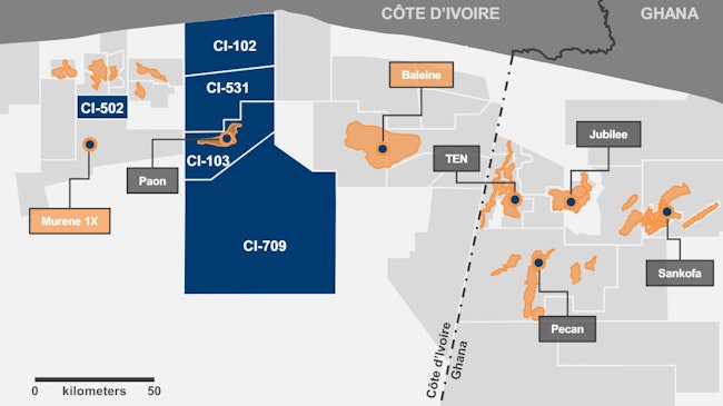 Murphy Oil blocks, Cote d'Ivoire.