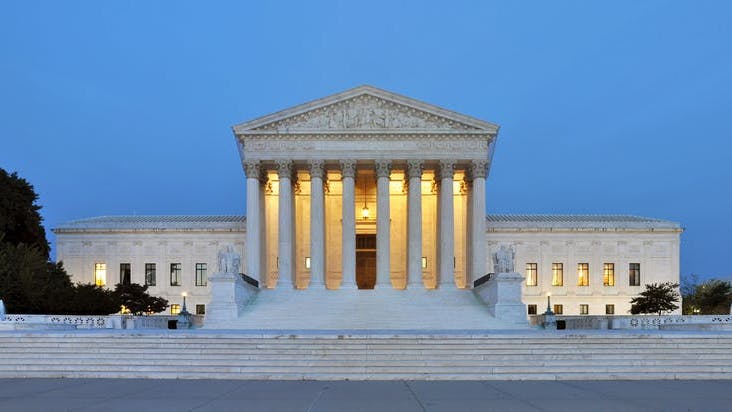 US Supreme Court building, Washington, DC, USA.