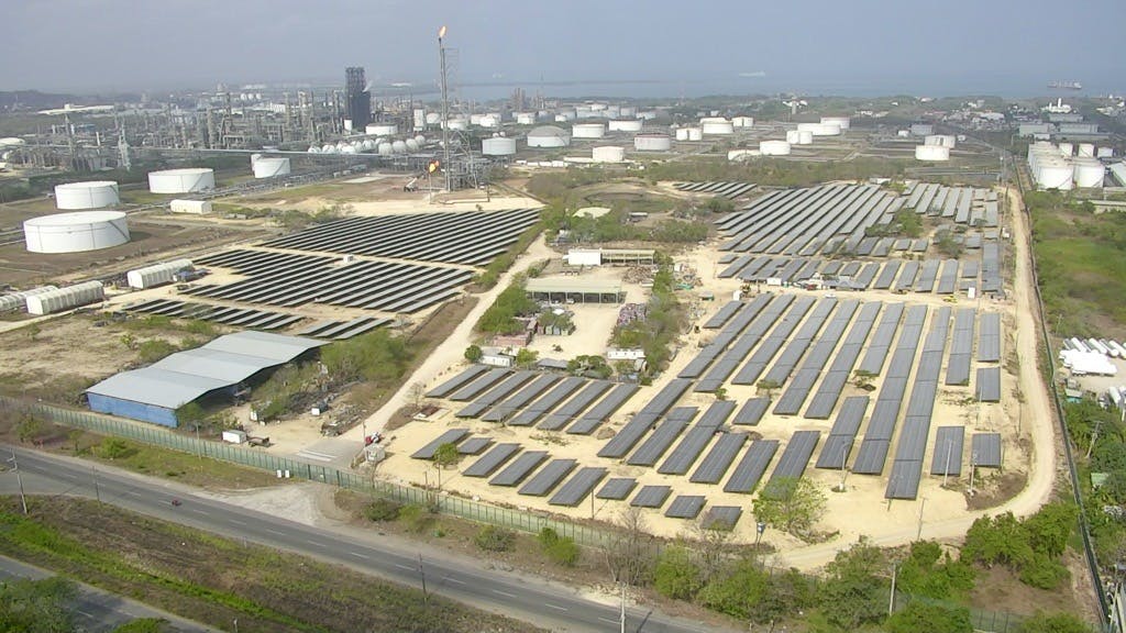 Refineria de Cartagena in 2022 installed a pilot plant containing a 50-kw proton exchange membrane electrolyzer and 270 solar panels for production of green hydrogen at its refinery on Colombia&rsquo;s northern coast.