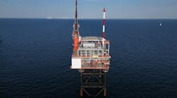 Production platform N05-A in the Dutch North Sea. Production platform N05-A in the Dutch North Sea.