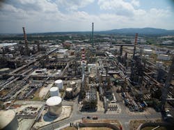 Eni SPA Livorno refinery, Italy. Eni SPA Livorno refinery, Italy.