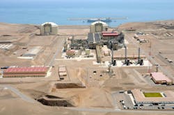 Peru LNG is composed of a 408-km pipeline, an LNG processing plant, and a maritime terminal. Peru LNG is composed of a 408-km pipeline, an LNG processing plant, and a maritime terminal.