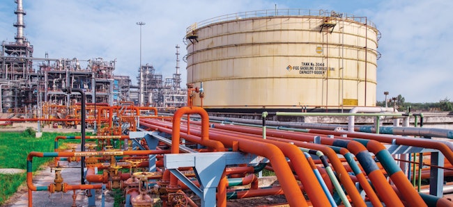 Indian Oil Corp. Ltd.'s 15-million tpy refinery in Paradip, Odisha, on India’s northeastern coast.