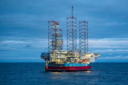 Maersk Inspirer at Yme field. Maersk Inspirer at Yme field.