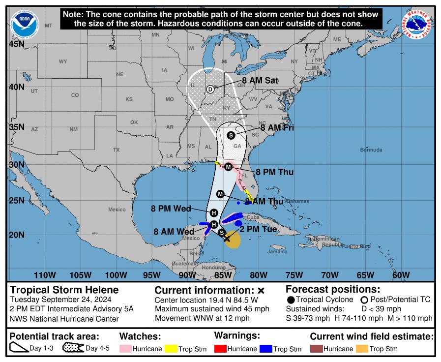 Tropical Storm Helene.