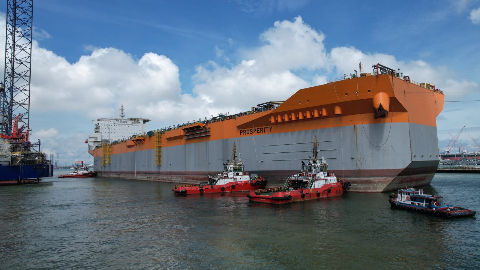 Prosperity FPSO dry docking.