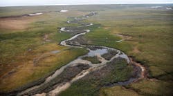 Aerial photo of the Coastal Plain in the Arctic National Wildlife Refuge. Aerial photo of the Coastal Plain in the Arctic National Wildlife Refuge.