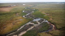 Aerial photo of the Coastal Plain in the Arctic National Wildlife Refuge. Aerial photo of the Coastal Plain in the Arctic National Wildlife Refuge.