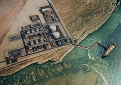 Rendering of Ruwais LNG plant. Rendering of Ruwais LNG plant.