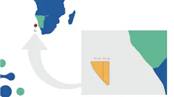 Exploration blocks offshore Namibia.