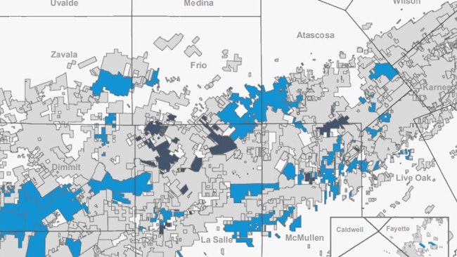 Crescent Energy, Ridgemar Energy, Eagle Ford asset map.