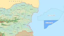 Block 1-26 Khan Tervel, exclusive economic zone, Bulgaria, Black Sea Block 1-26 Khan Tervel, exclusive economic zone, Bulgaria, Black Sea