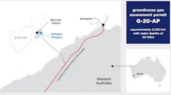 Chevron was awarded a permit to assess carbon storage offshore Australia. G-20-AP is adjacent to Barrow Island.