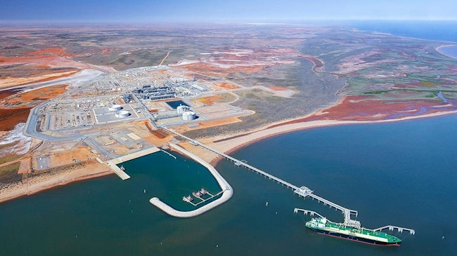 Wheatstone LNG plant at Ashburton North, Western Australia.