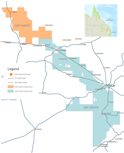 Surat gas project, Queensland, Australia. Surat gas project, Queensland, Australia.