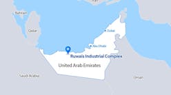 TA'ZIZ methanol project map, UAE.  TA'ZIZ methanol project map, UAE.