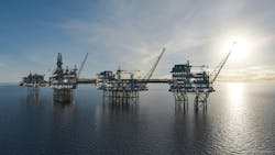 Johan Sverdrup oil field development, Norwegian shelf. Johan Sverdrup oil field development, Norwegian shelf.