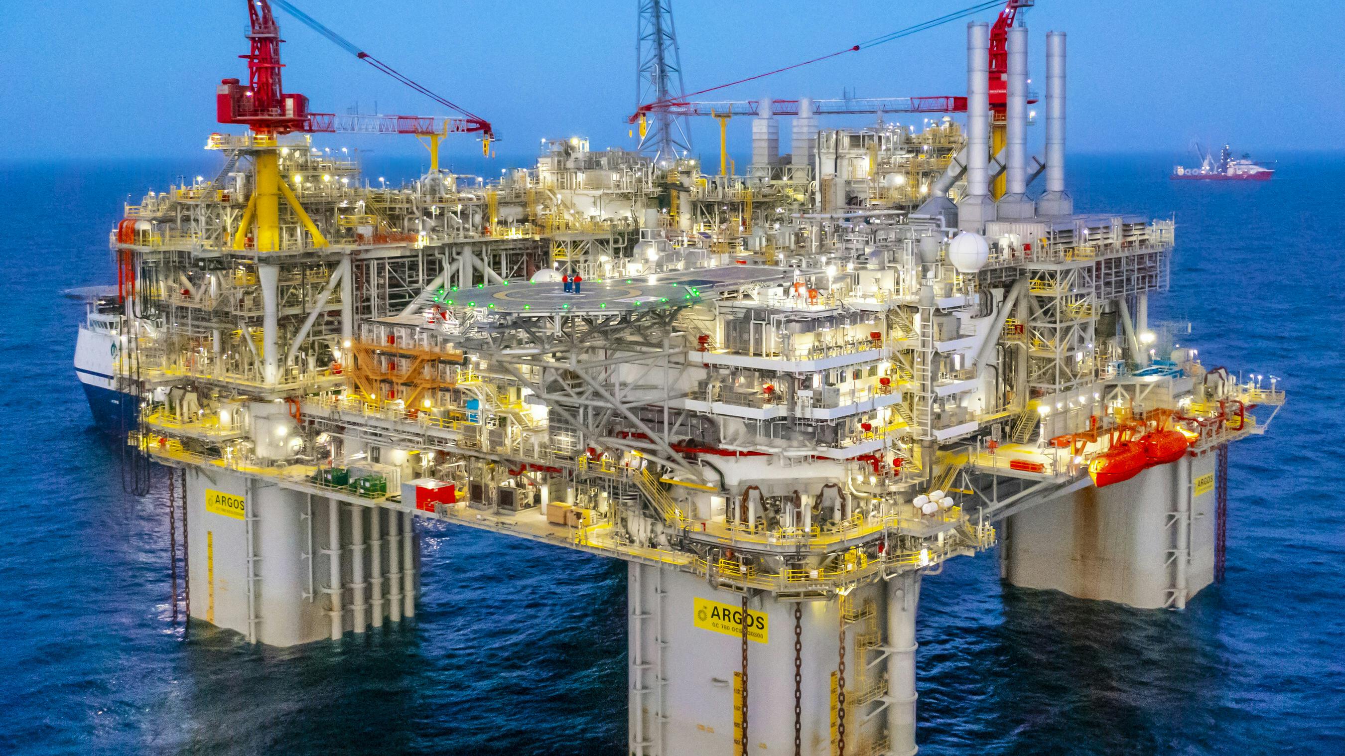 bp's Argos platform in the US Gulf of Mexico.