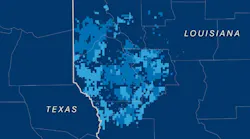Expand's holdings in the Haynesville; legacy Chesapeake assets are in darker blue