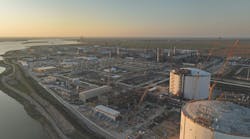 Construction progress at Golden Pass LNG plant. Construction progress at Golden Pass LNG plant.