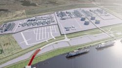 Venture Global Plaquemines LNG plan (Illustration). Venture Global Plaquemines LNG plan (Illustration).